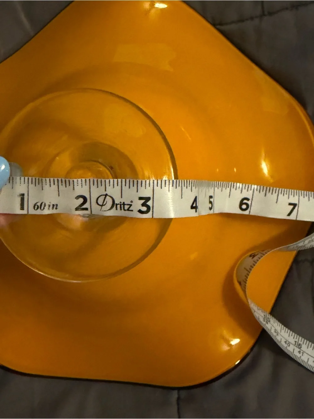Scalloped Orange Ceramic Serving Bowl - Vibrant Table Accent